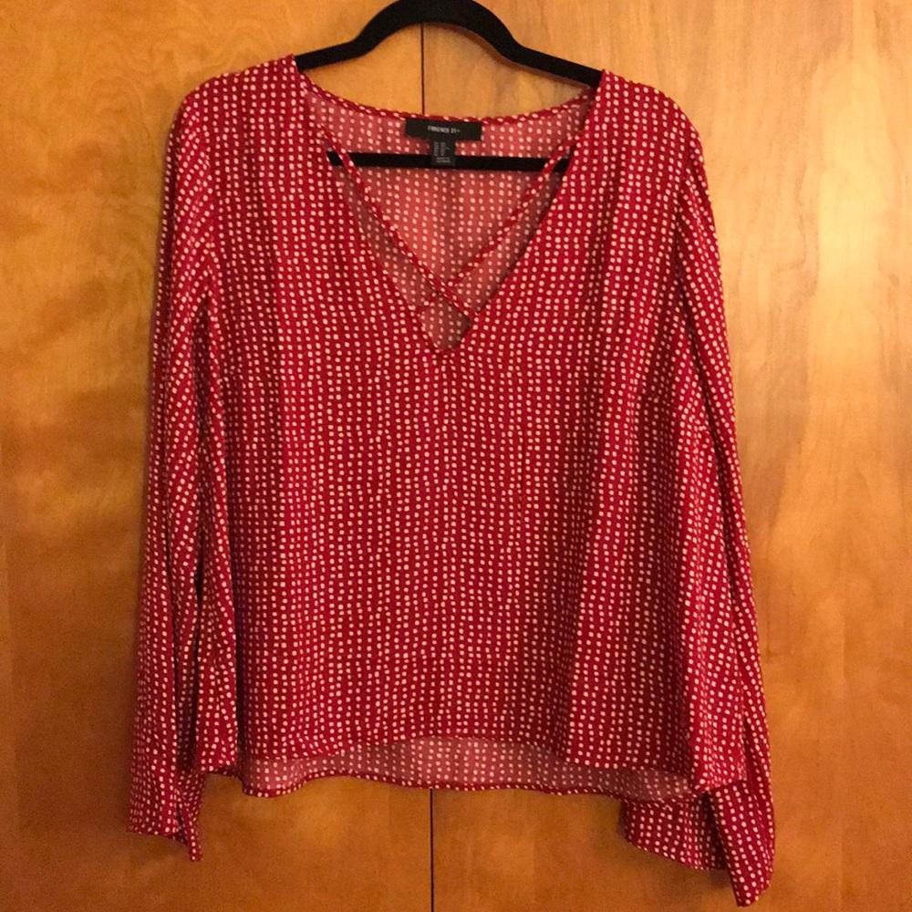 Forever 21 Red Blouse NWOT